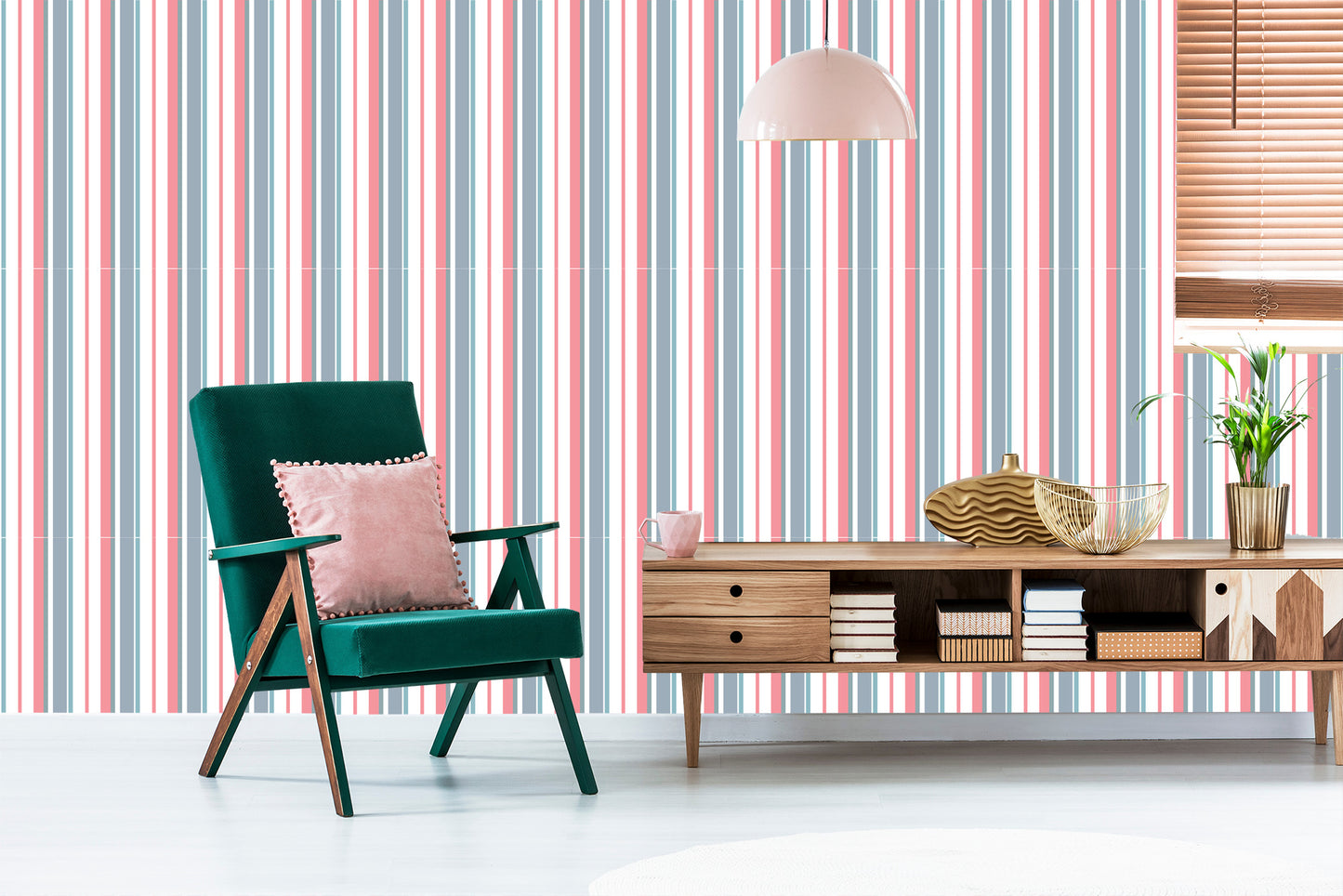 Wallpaper Colorful Vertical Stripes For A Living Room A Bedroom