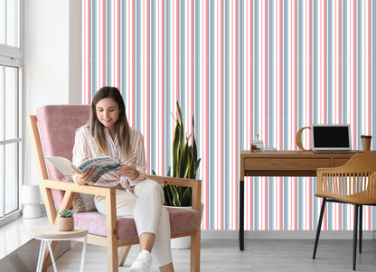 Wallpaper Colorful Vertical Stripes For A Living Room A Bedroom