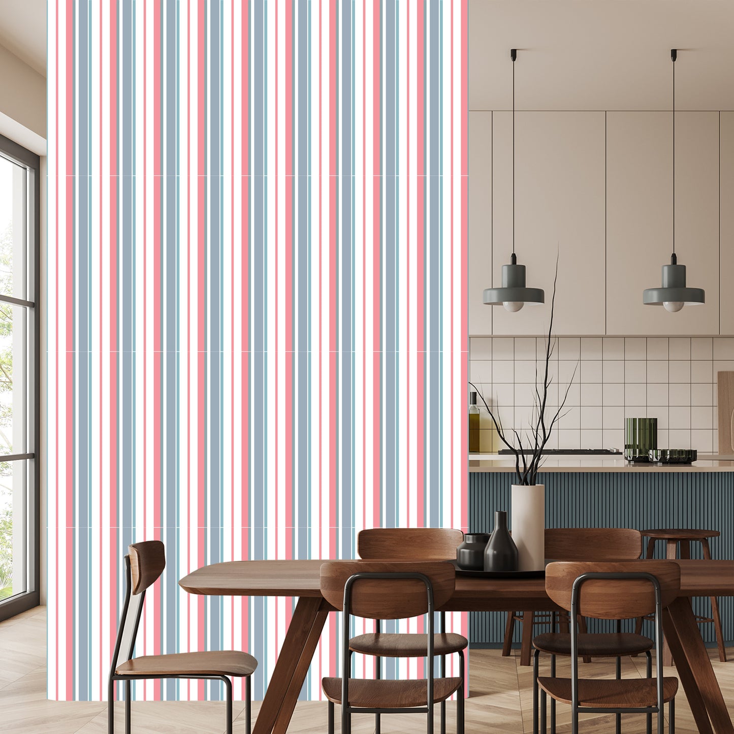Wallpaper Colorful Vertical Stripes For A Living Room A Bedroom