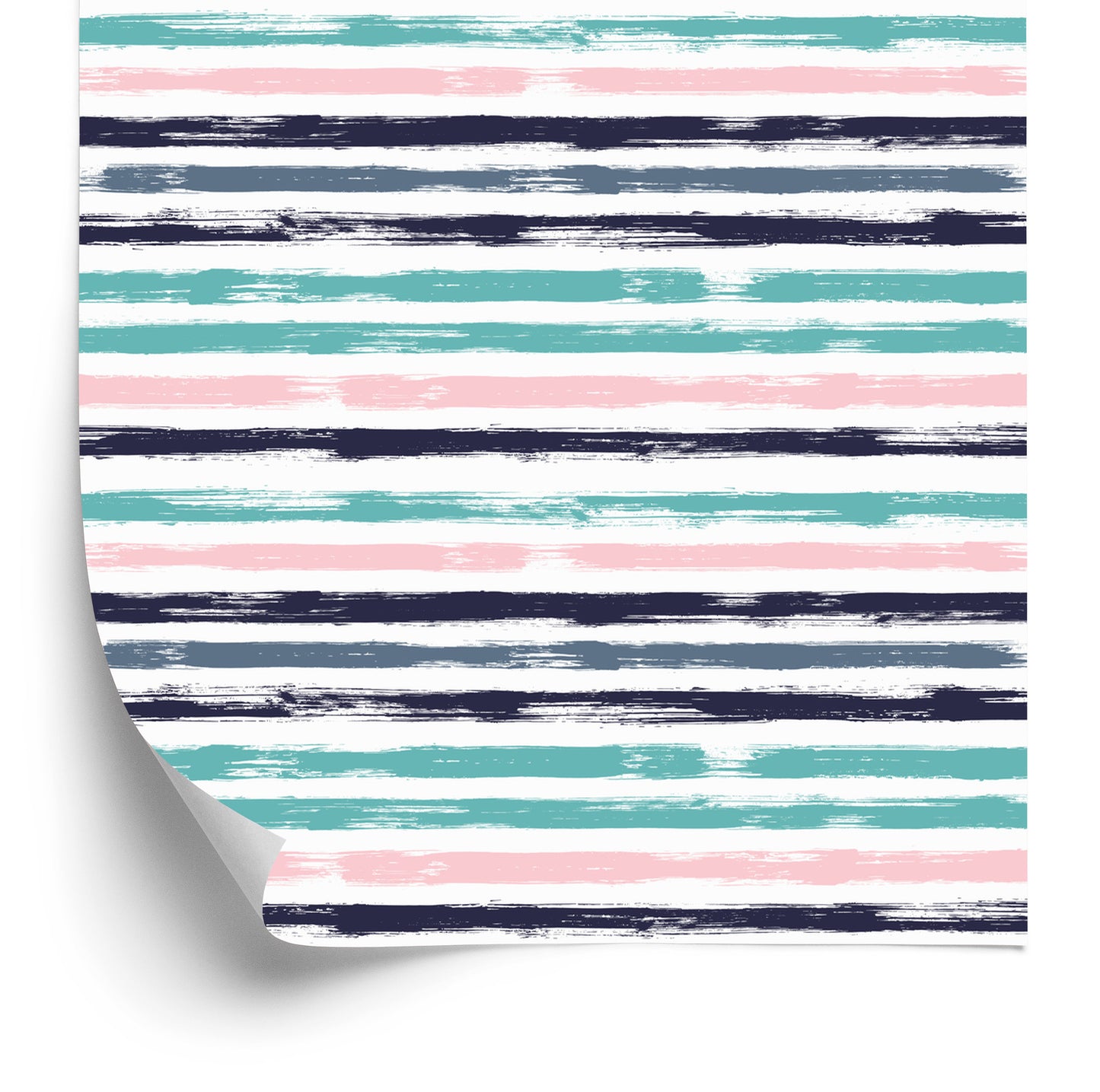 Wallpaper In Horizontal Colorful Stripes For Office Living Room