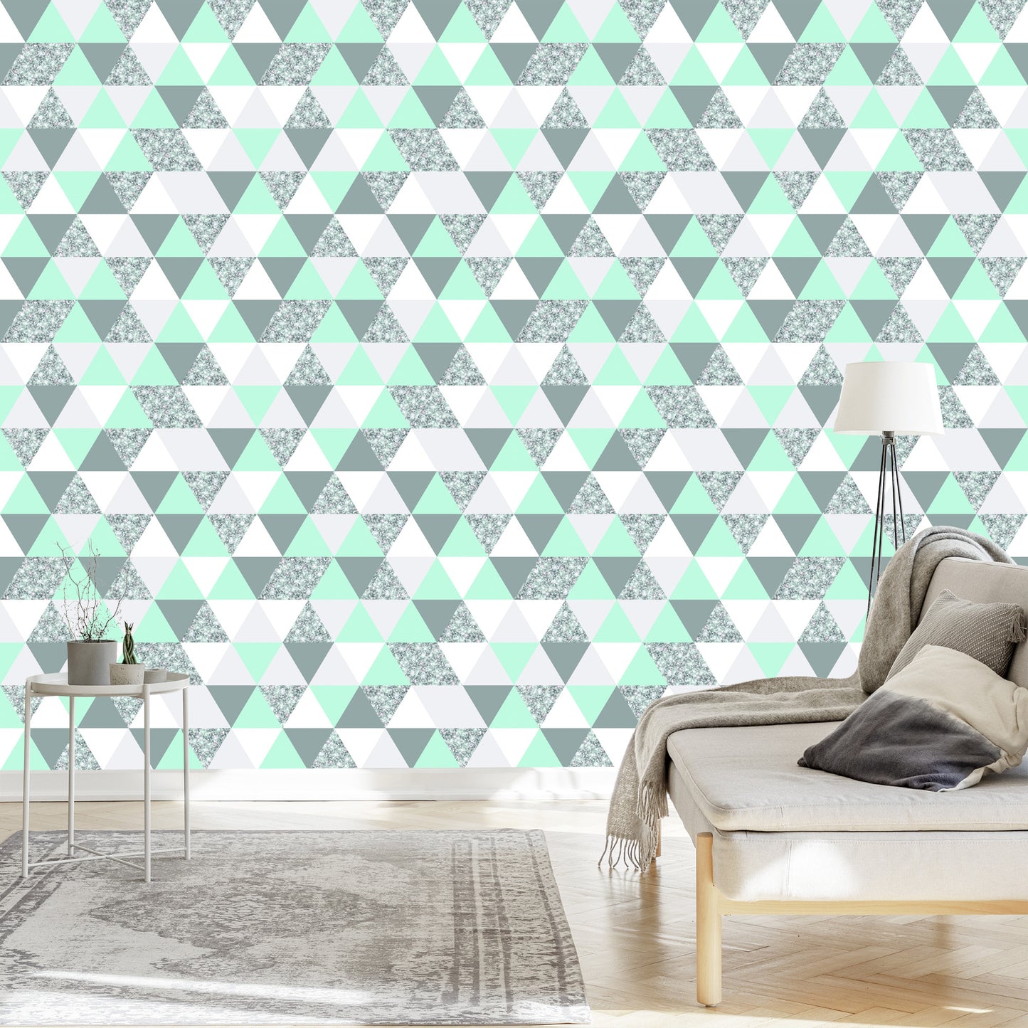 Wallpaper Geometric Colorful Triangles