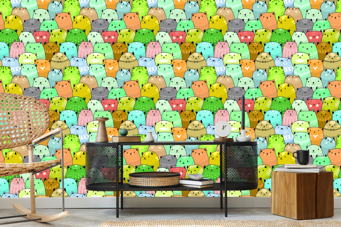 Wallpaper Colorful Cats
