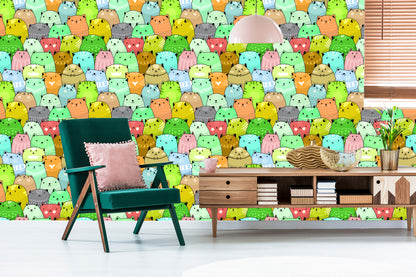 Wallpaper Colorful Cats