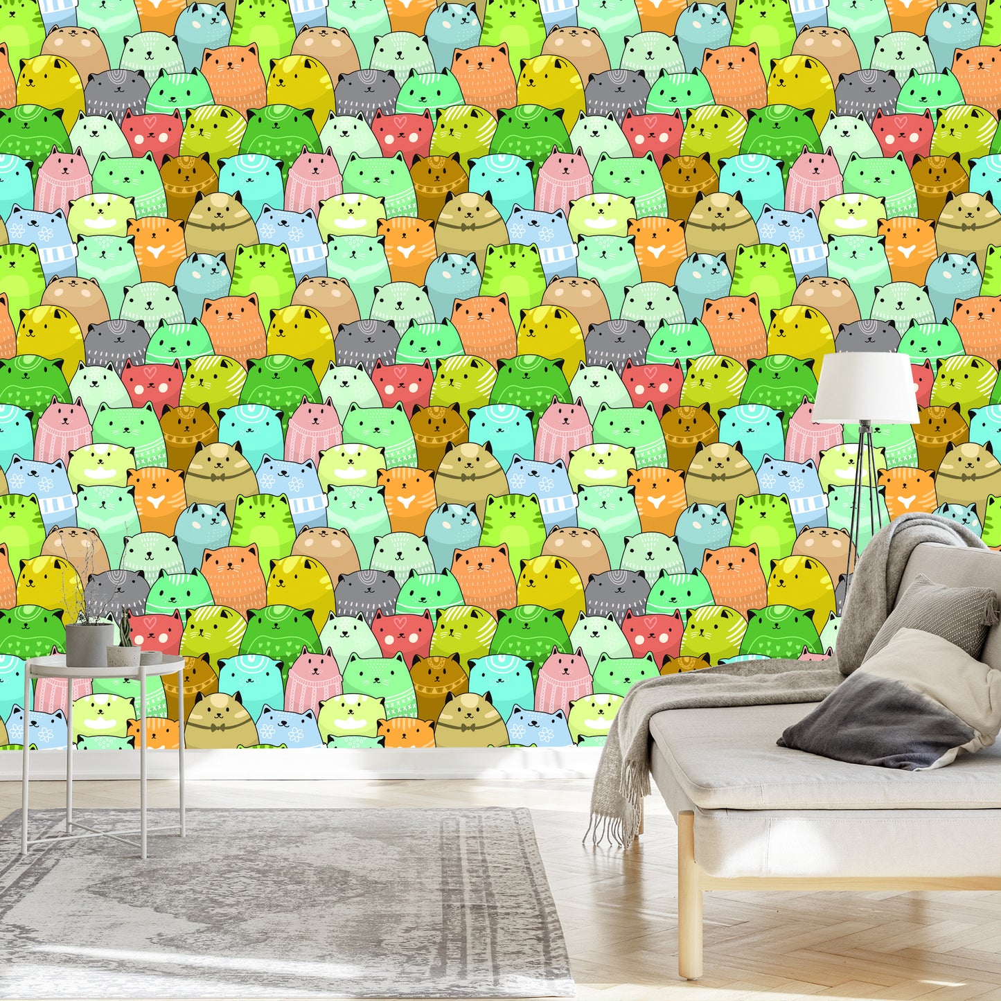 Wallpaper Colorful Cats