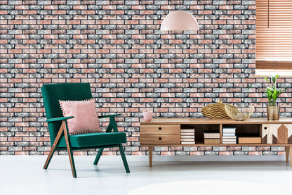 Wallpaper Multicolored Brick