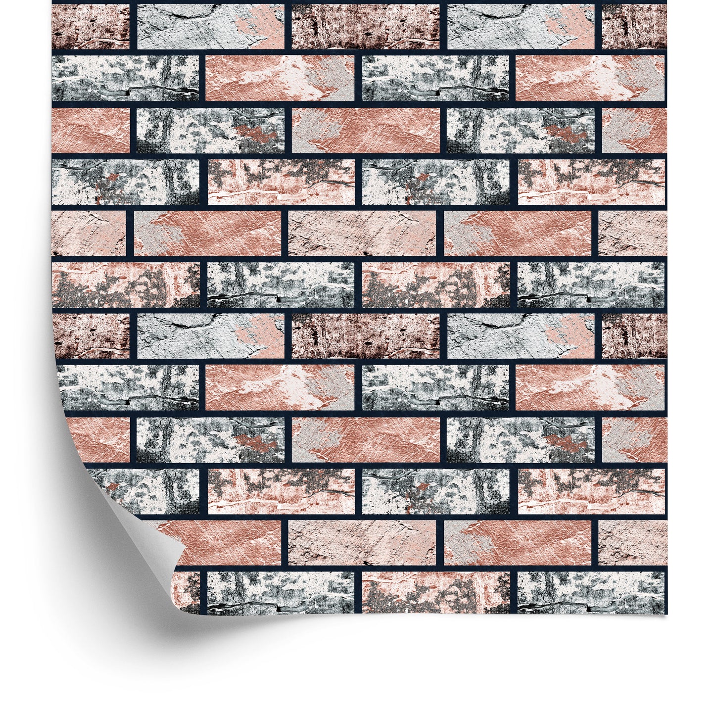 Wallpaper Multicolored Brick