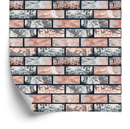 Wallpaper Multicolored Brick