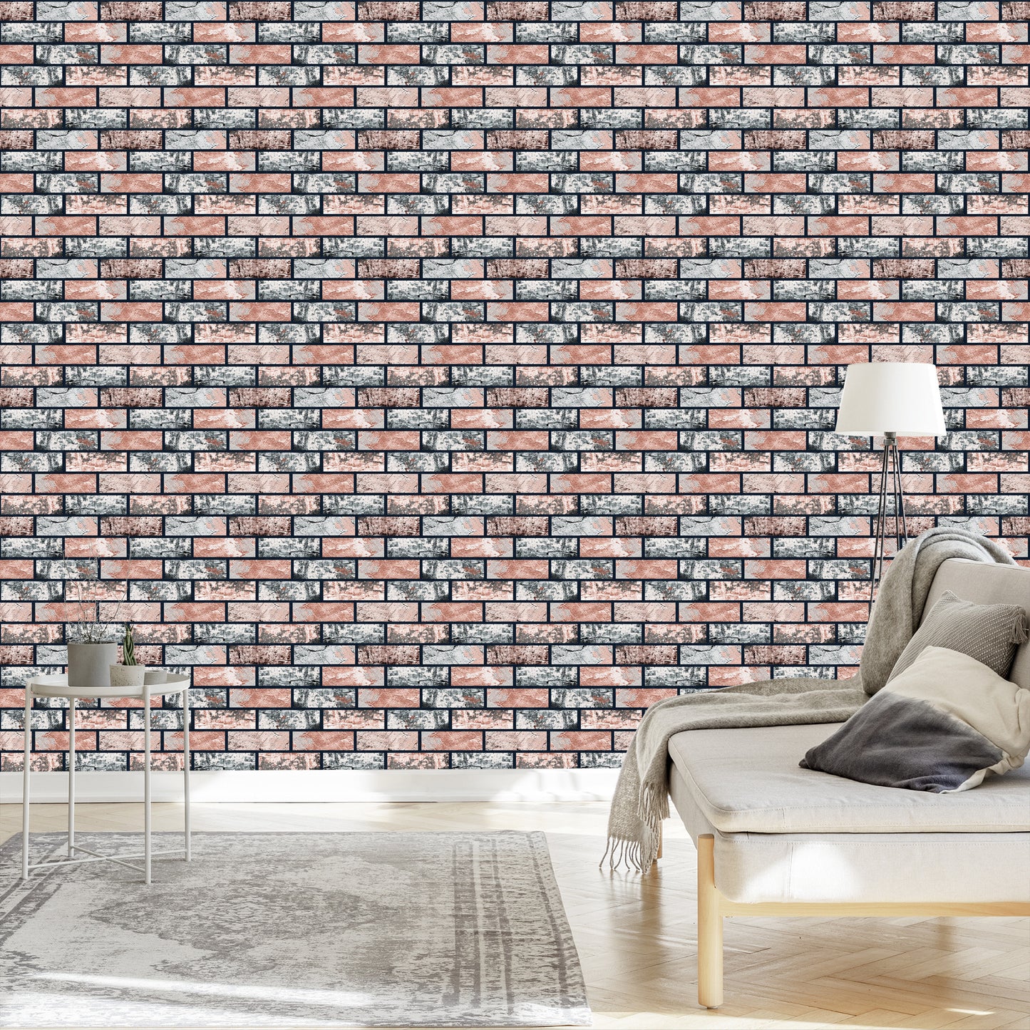 Wallpaper Multicolored Brick