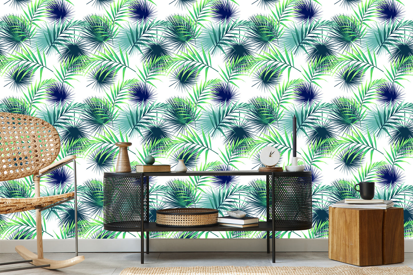 Wallpaper Tropical Palm Leaves