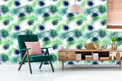 Wallpaper Tropical Palm Leaves