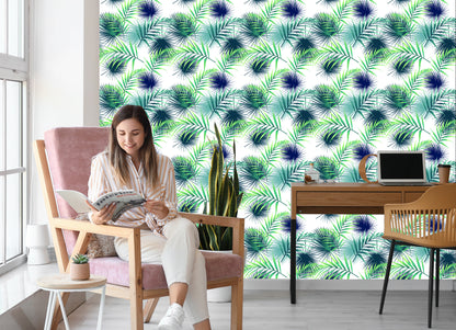 Wallpaper Tropical Palm Leaves