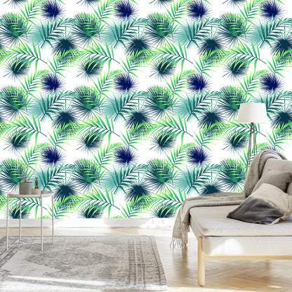 Wallpaper Tropical Palm Leaves