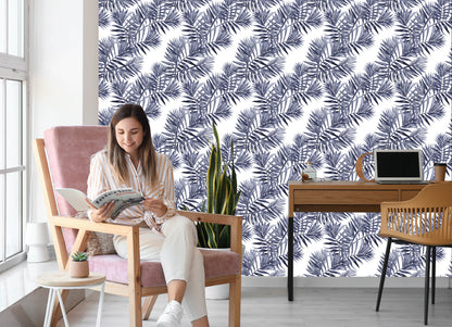 Wallpaper Exotic Leaves Vintage