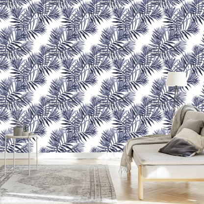 Wallpaper Exotic Leaves Vintage