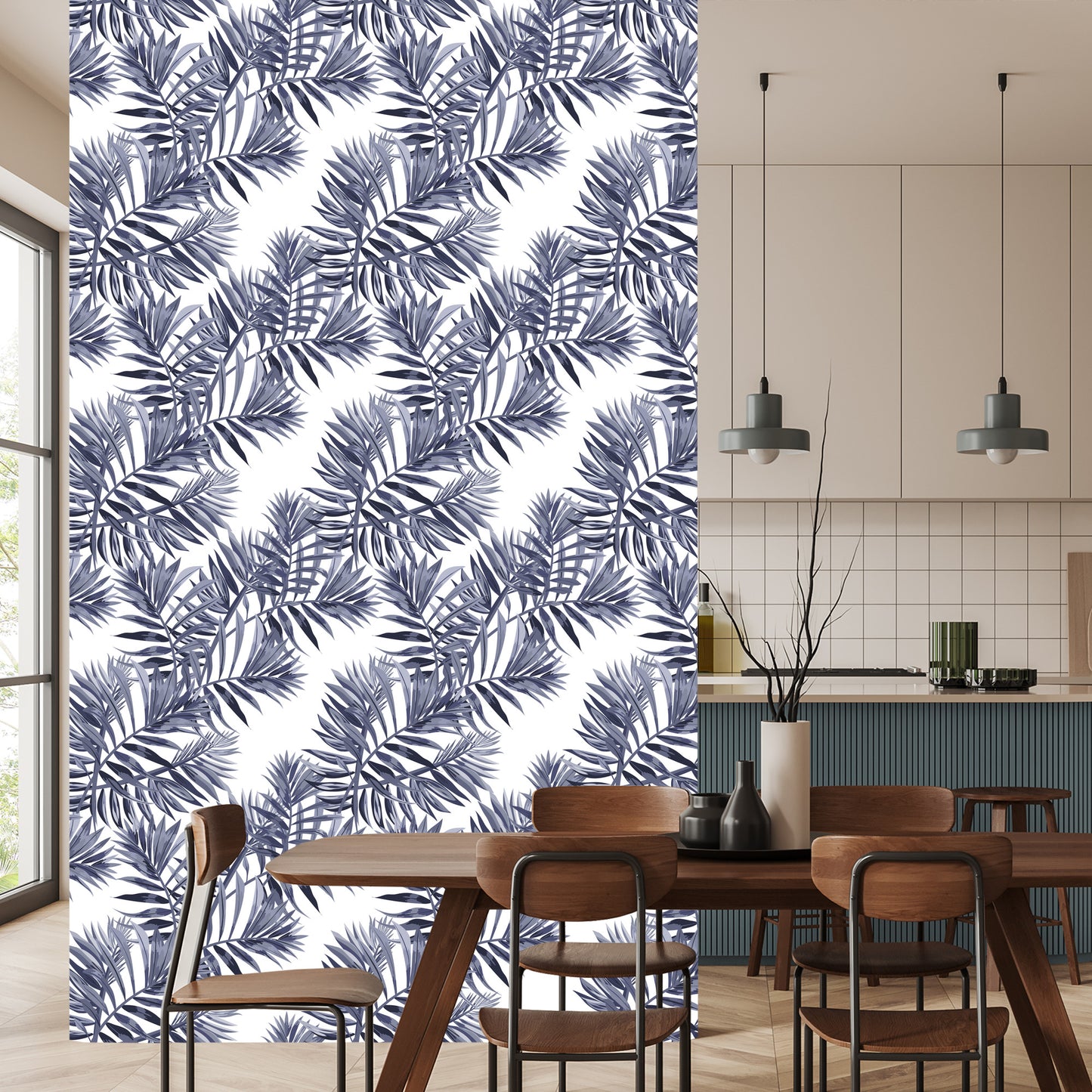 Wallpaper Exotic Leaves Vintage