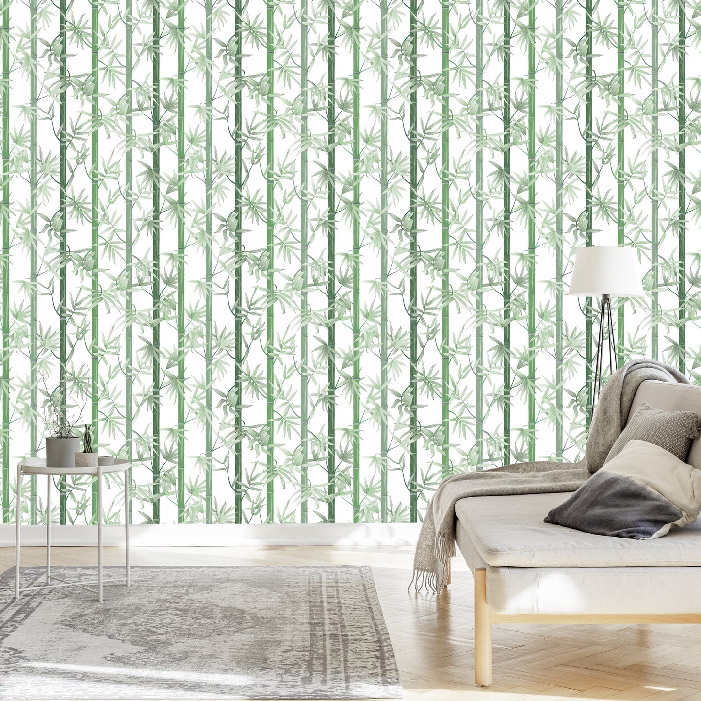 Wallpaper Beautiful Green Bamboo