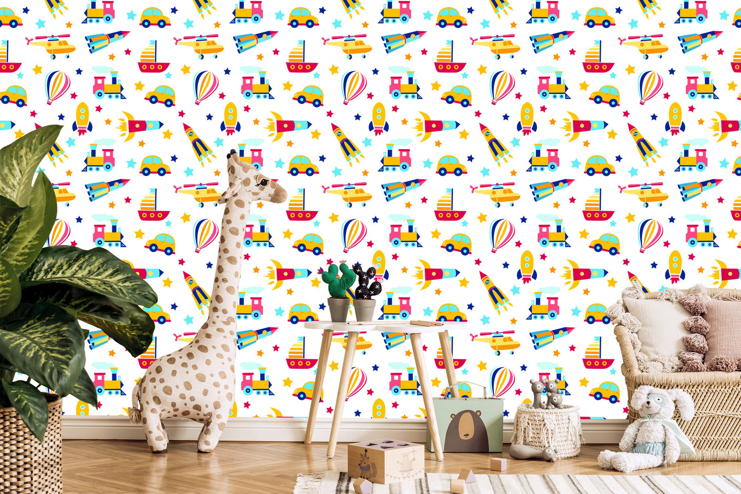Wallpaper Balloons, Cars, Helicopters