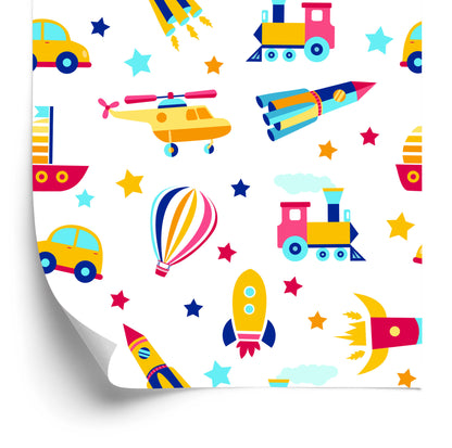 Wallpaper Balloons, Cars, Helicopters
