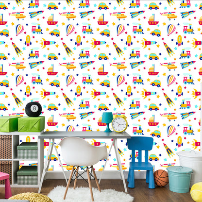Wallpaper Balloons, Cars, Helicopters