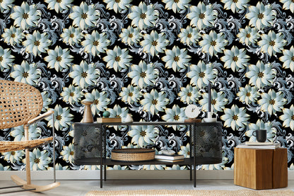 Wallpaper 3D Wallpaper, Optical, Flowers, Leaves