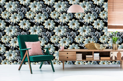 Wallpaper 3D Wallpaper, Optical, Flowers, Leaves