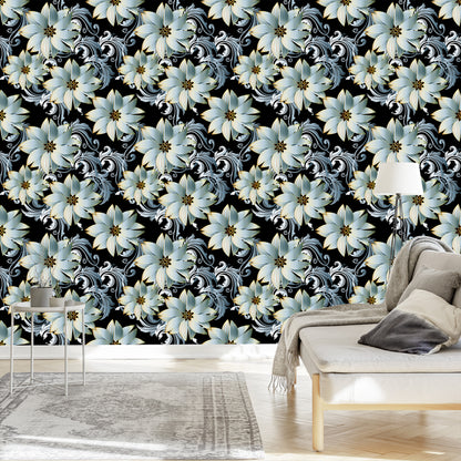 Wallpaper 3D Wallpaper, Optical, Flowers, Leaves