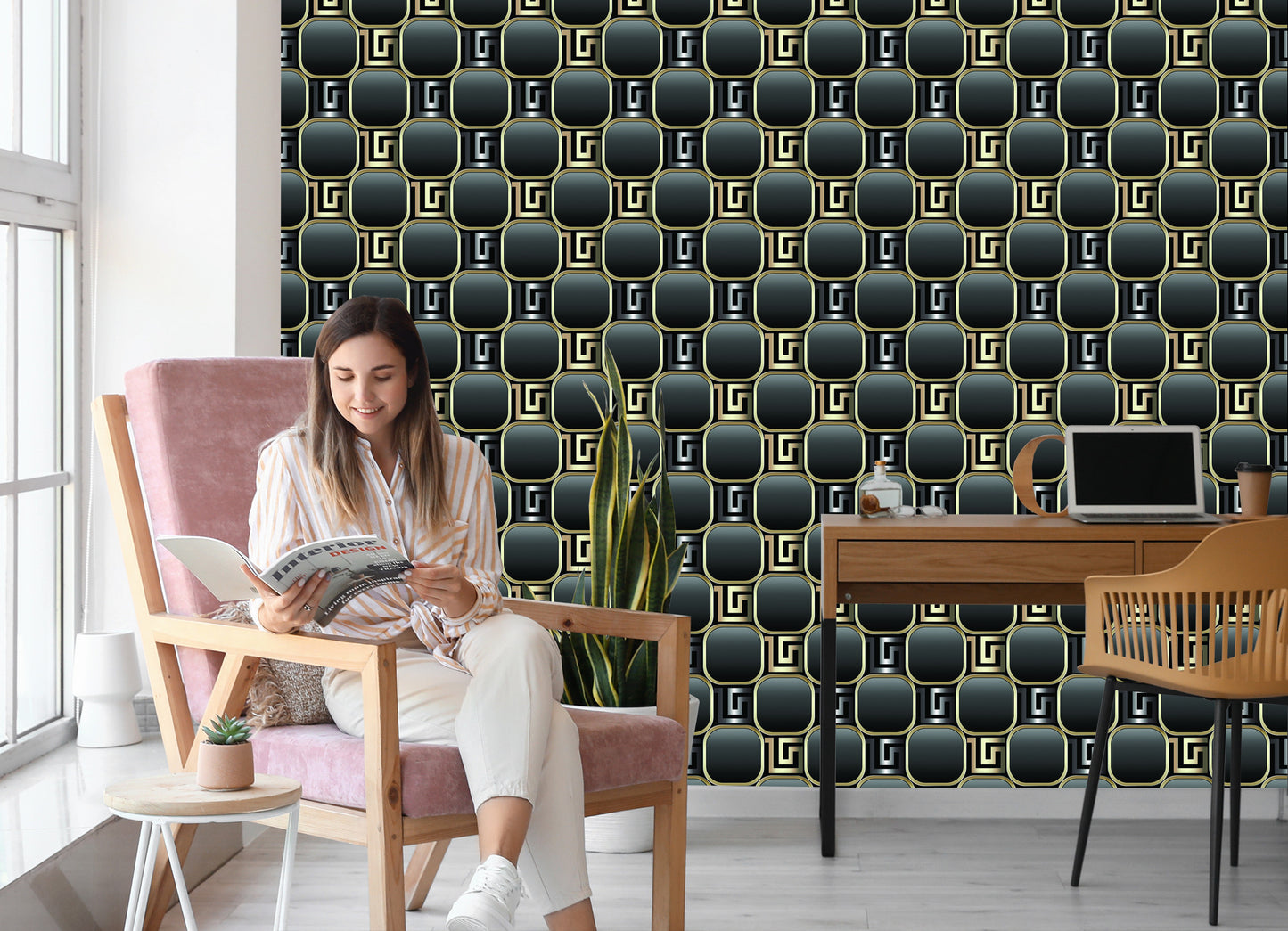 Wallpaper Modern 3D Pattern