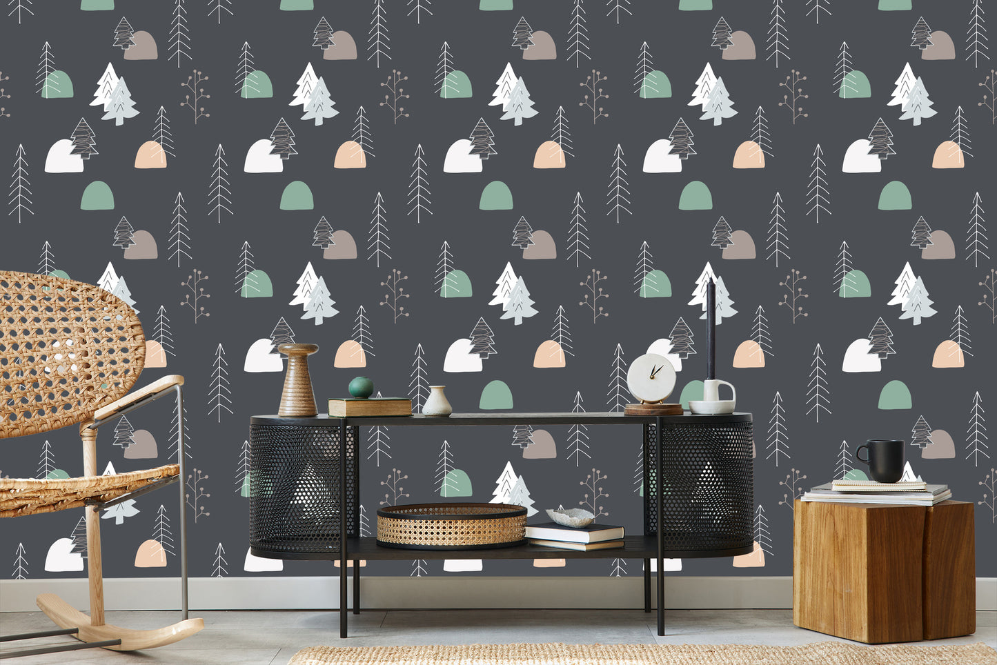 Wallpaper Trees In Scandinavian Style