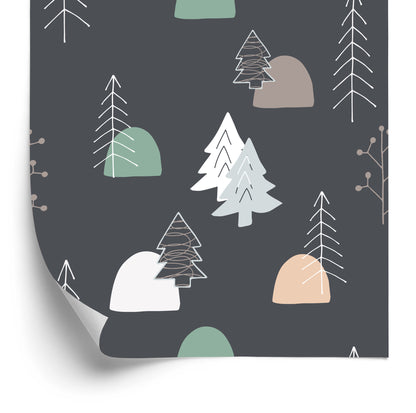 Wallpaper Trees In Scandinavian Style
