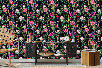 Wallpaper Tropical Plants With Birds