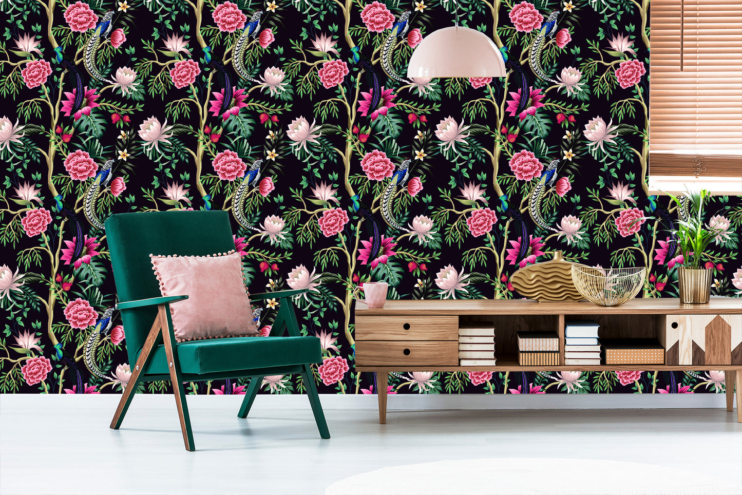 Wallpaper Tropical Plants With Birds