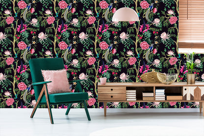 Wallpaper Tropical Plants With Birds