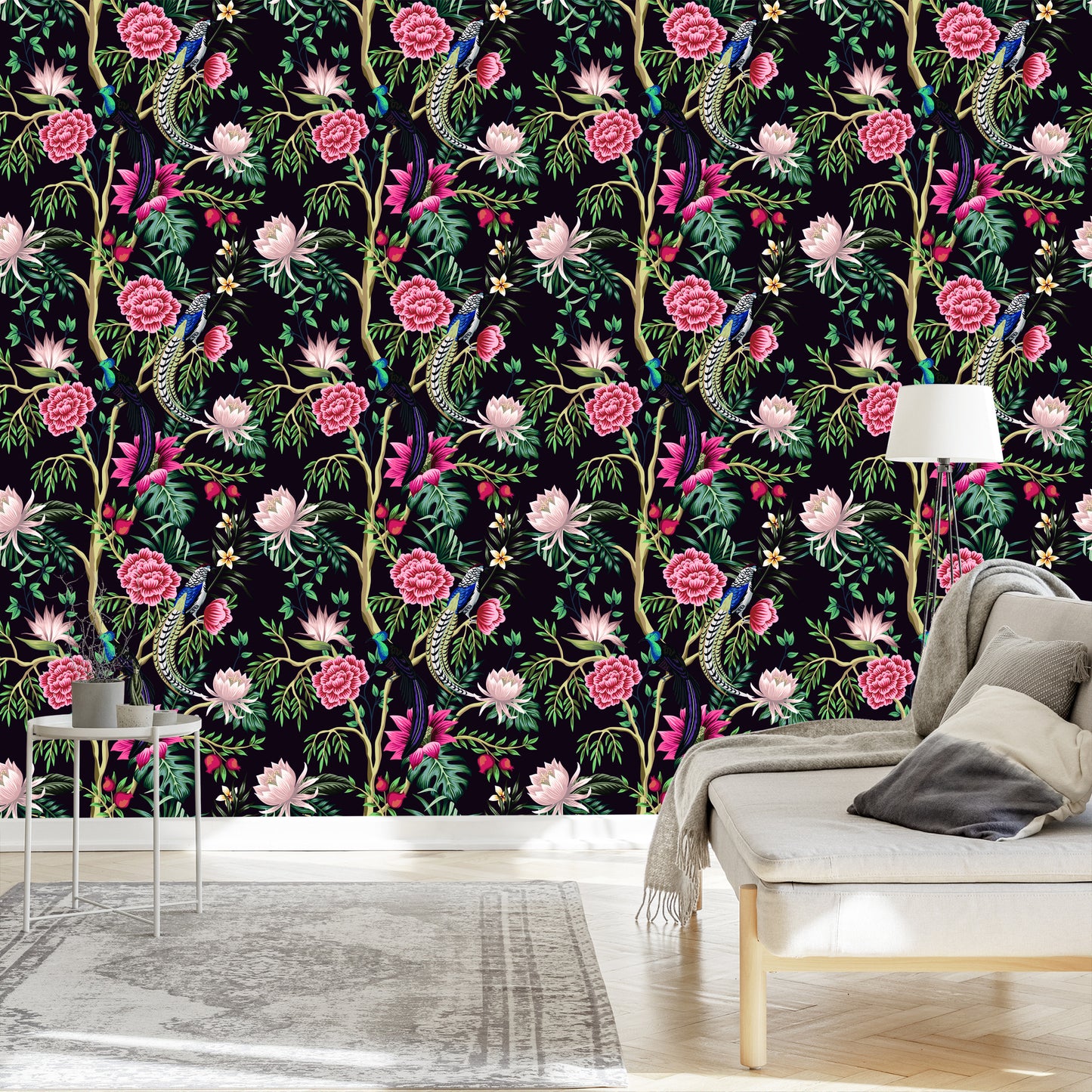 Wallpaper Tropical Plants With Birds