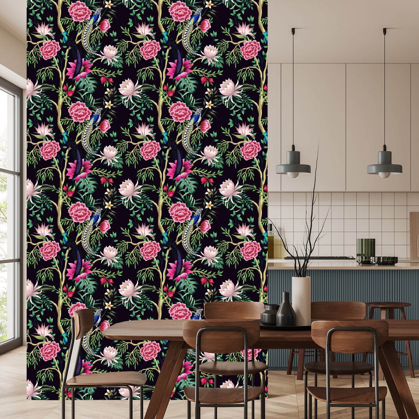 Wallpaper Tropical Plants With Birds