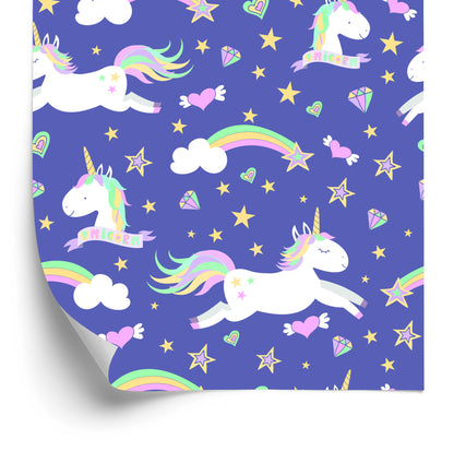 Wallpaper For Children - Unicorns, Clouds And Rainbows