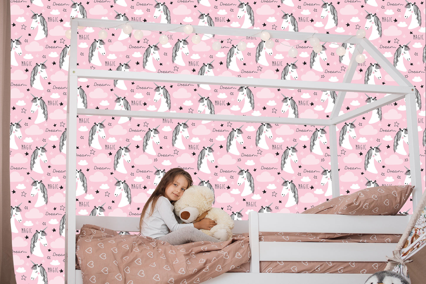 Wallpaper For Children - Unicorns And Clouds