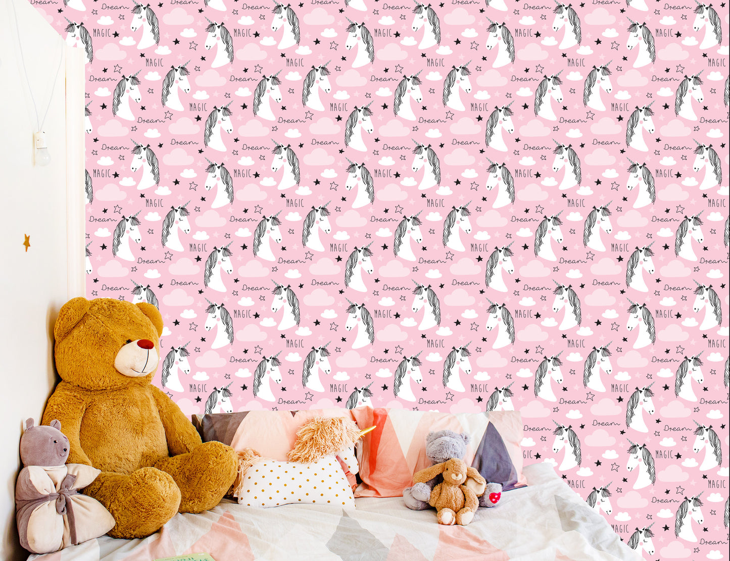 Wallpaper For Children - Unicorns And Clouds