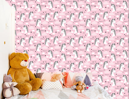 Wallpaper For Children - Unicorns And Clouds