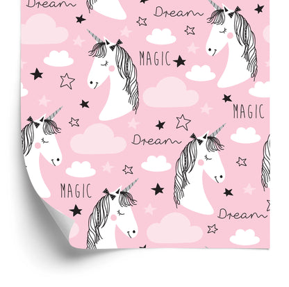 Wallpaper For Children - Unicorns And Clouds