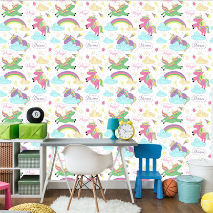Wallpaper For Kids - Magic Unicorns
