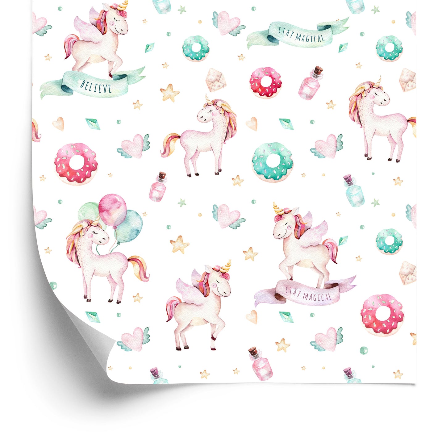 Wallpaper For Children - Beautiful Unicorns