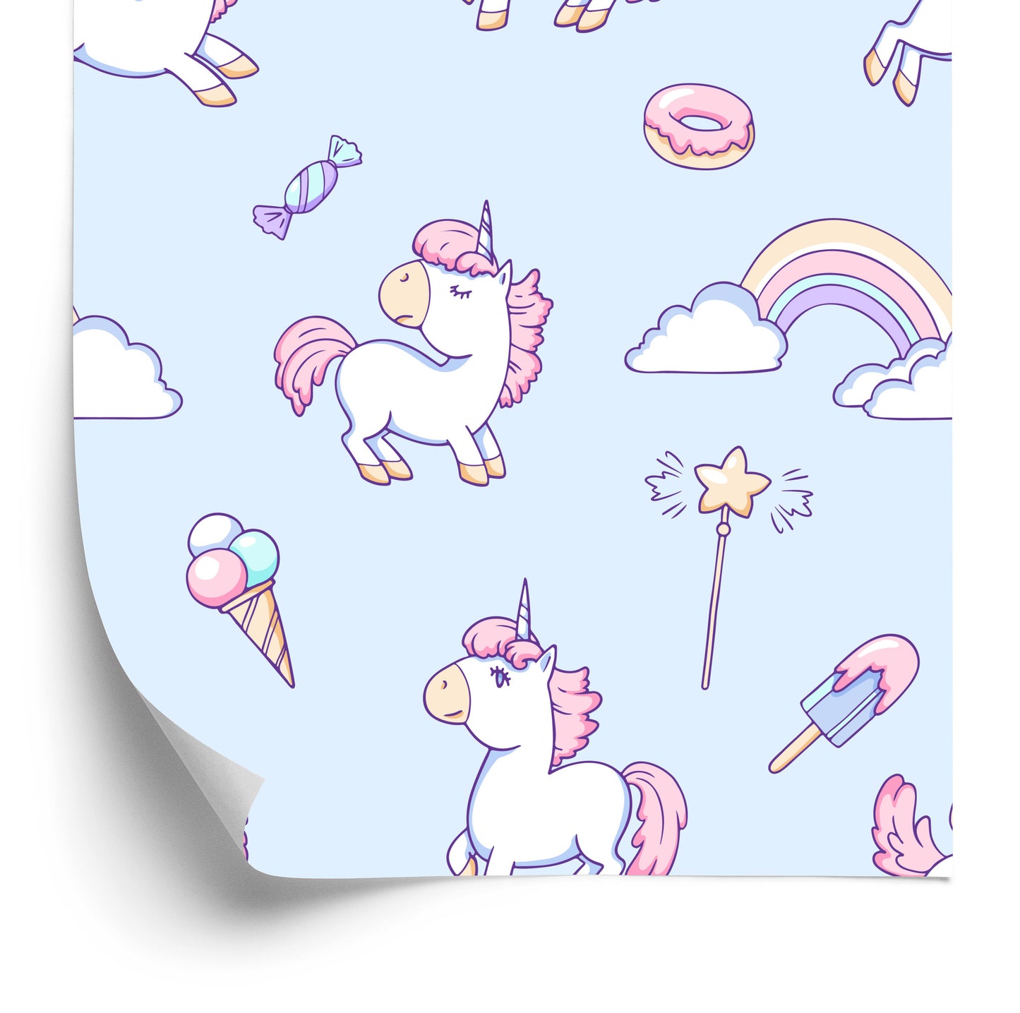 Wallpaper For Kids - Magic Unicorns