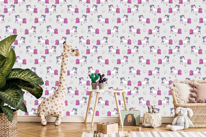 Wallpaper For Children - Flying Unicorns