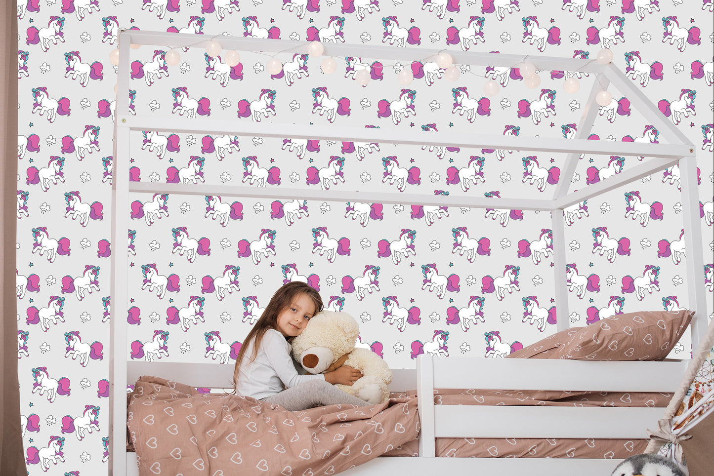 Wallpaper For Children - Flying Unicorns