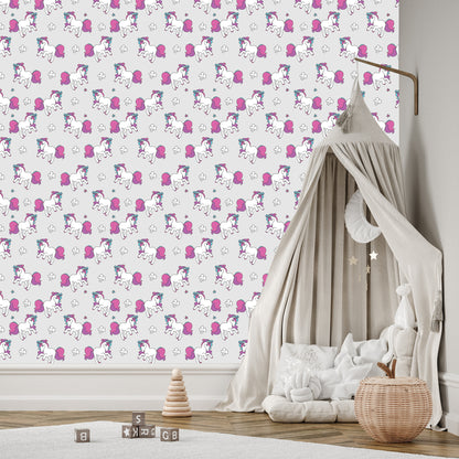 Wallpaper For Children - Flying Unicorns