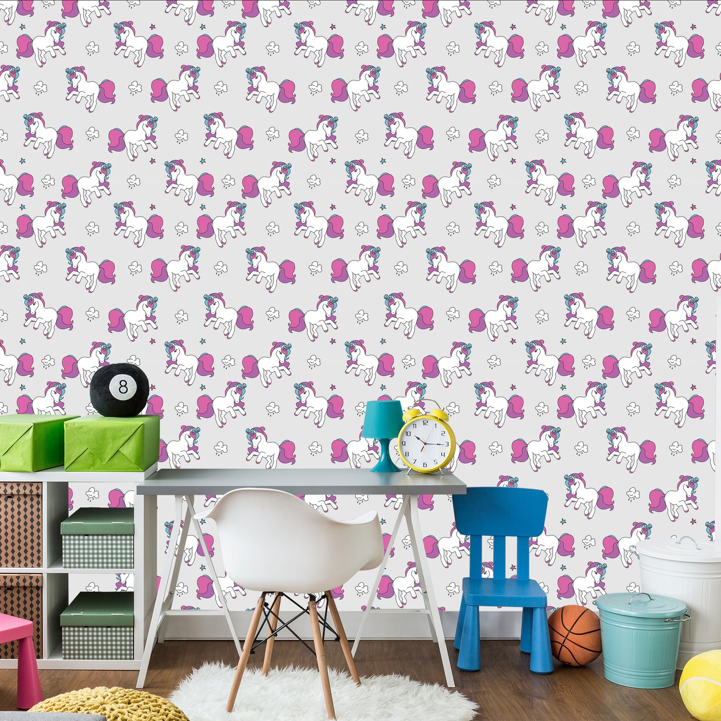 Wallpaper For Children - Flying Unicorns