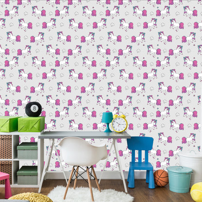 Wallpaper For Children - Flying Unicorns