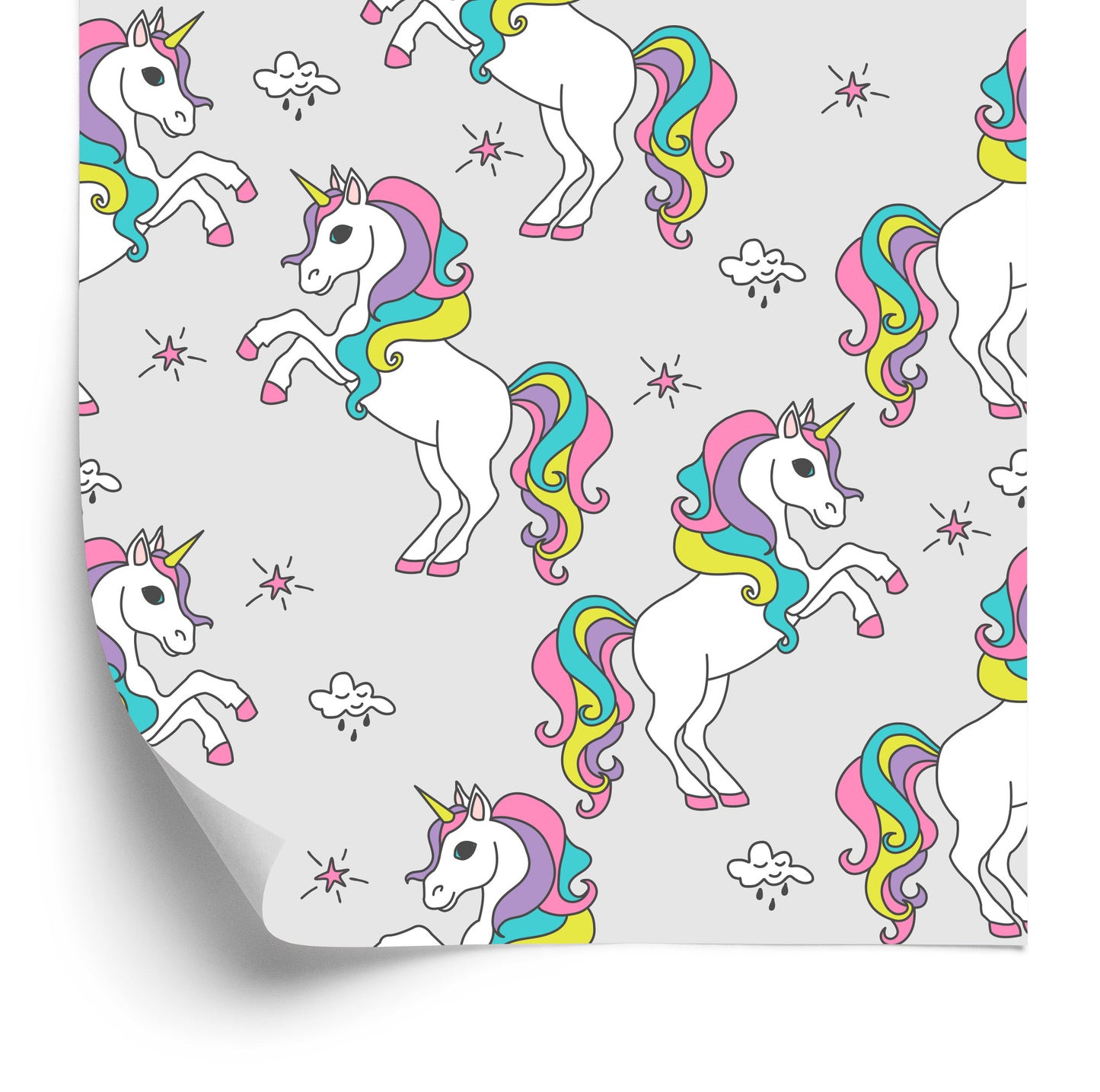 Wallpaper For Kids - Rainbow Unicorns