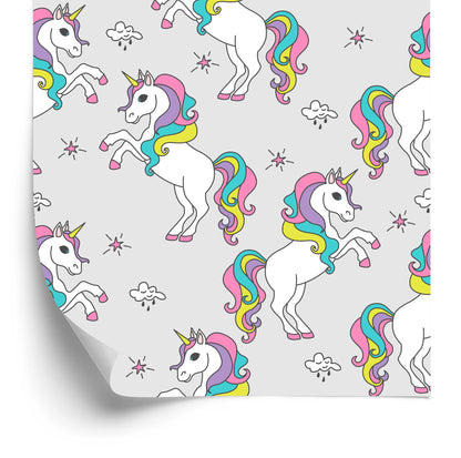 Wallpaper For Kids - Rainbow Unicorns