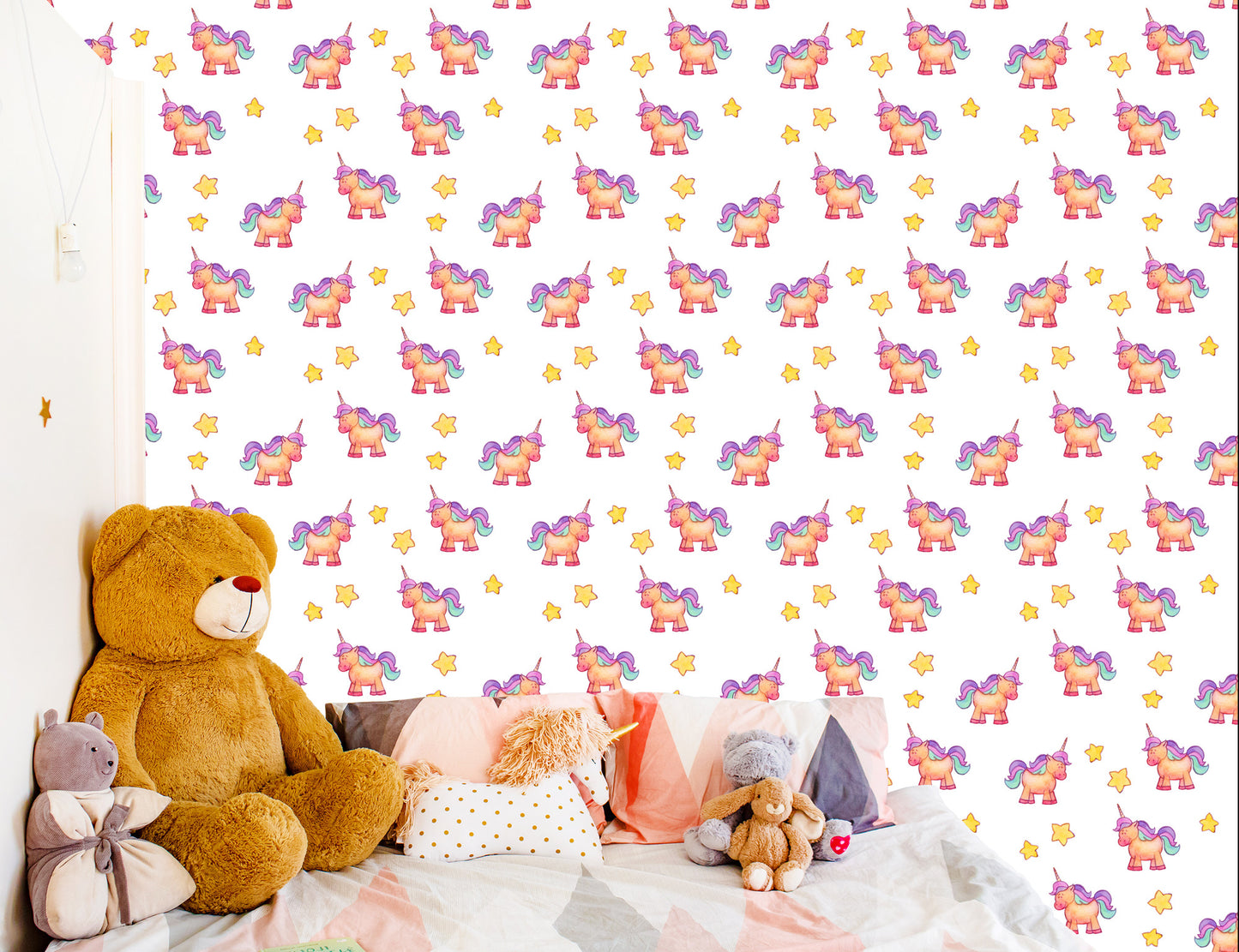 Wallpaper Unicorns And Stars